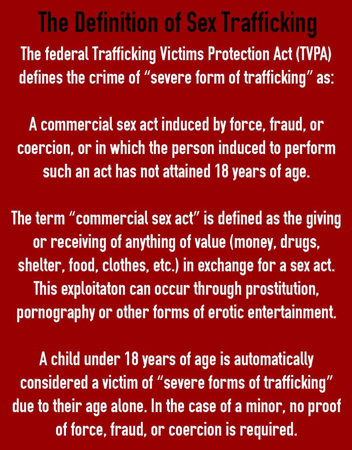 What is Sex Trafficking?